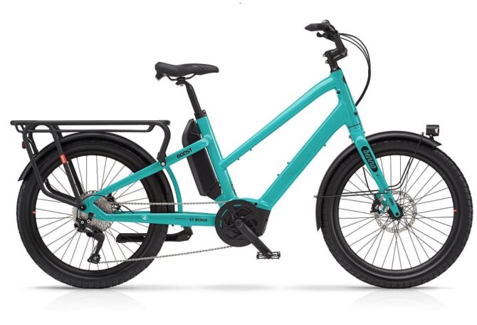 Benno Bikes Velo Cargo Electrique Femme 24 BOOST E 10D Performance 2023 Aqua Green 1.jpg