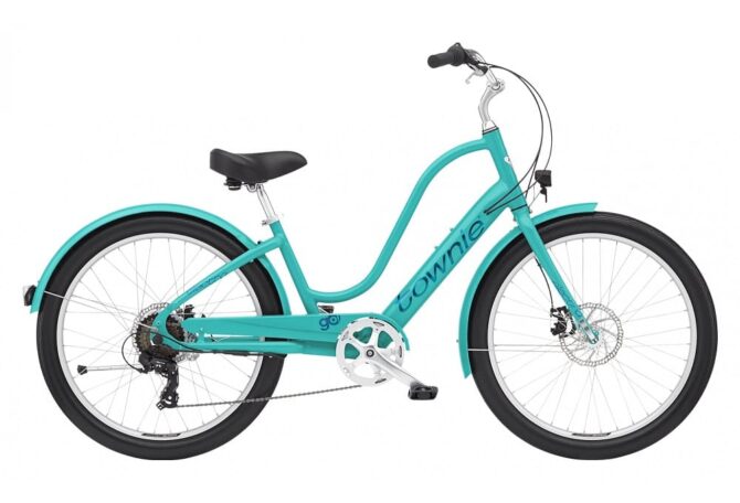 Velo de Ville Electrique Electra Townie Go 7D EQ Shimano Tourney 7V 250 Wh 26 Bleu Tahiti 2022 1.jpg